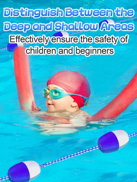 Beeplove colorful buoys add visibility and a playful touch to the pool.