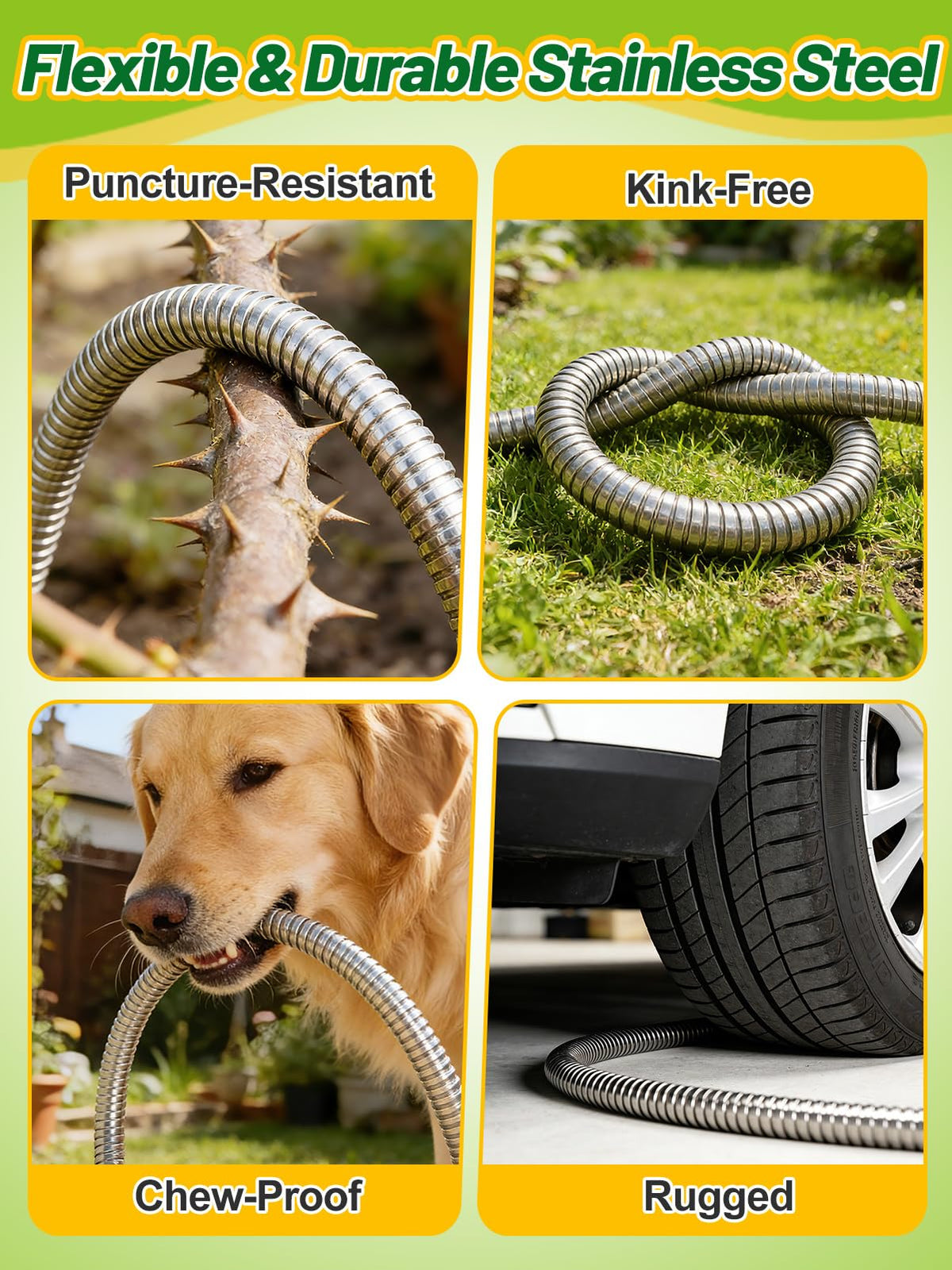 Beeplove kink-free design maintains steady water flow without tangling during use.