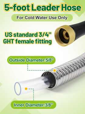 Beeplove weatherproof stainless steel hose resists rust and stays flexible in cold weather.