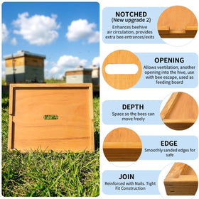 BeeQuestify bee hive inner cover beeswax coating adds natural scent and moisture resistance
