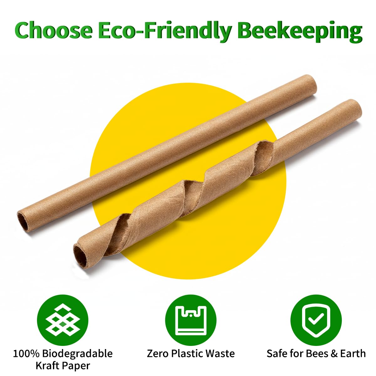 BeeQuestify Kraft Paper Tubes offer eco-friendly nesting habitats for pollinators.