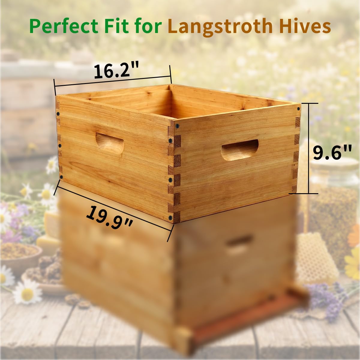 BeeQuestify Langstroth box profile with precise cuts and dovetail joints for tool-free assembly.