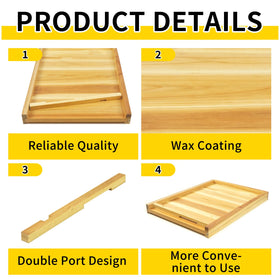 BeeQuestify solid pine bottom board highlighting premium construction