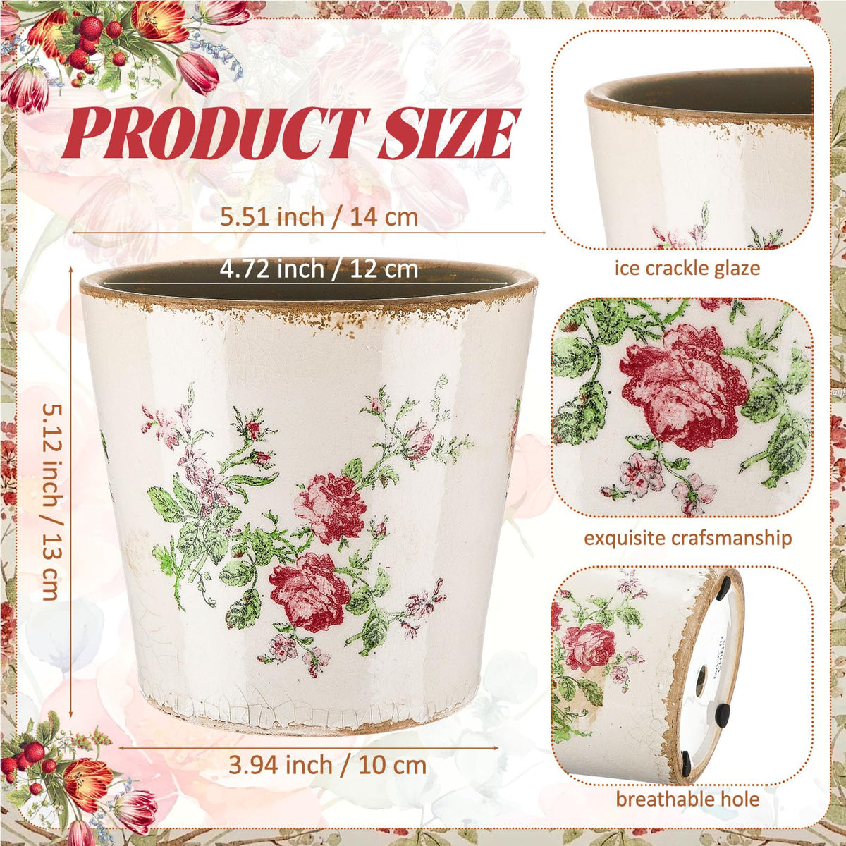 Beeveer indoor-outdoor planter with weather-resistant glaze for patios and living rooms.