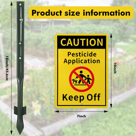 Beeveer yard sign stake assembly 18in, sturdy support for long outdoor use.