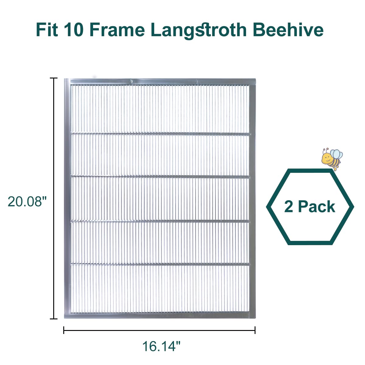 BEEXTM Queen Excluder fits Langstroth 10-frame hives for versatile beekeeping