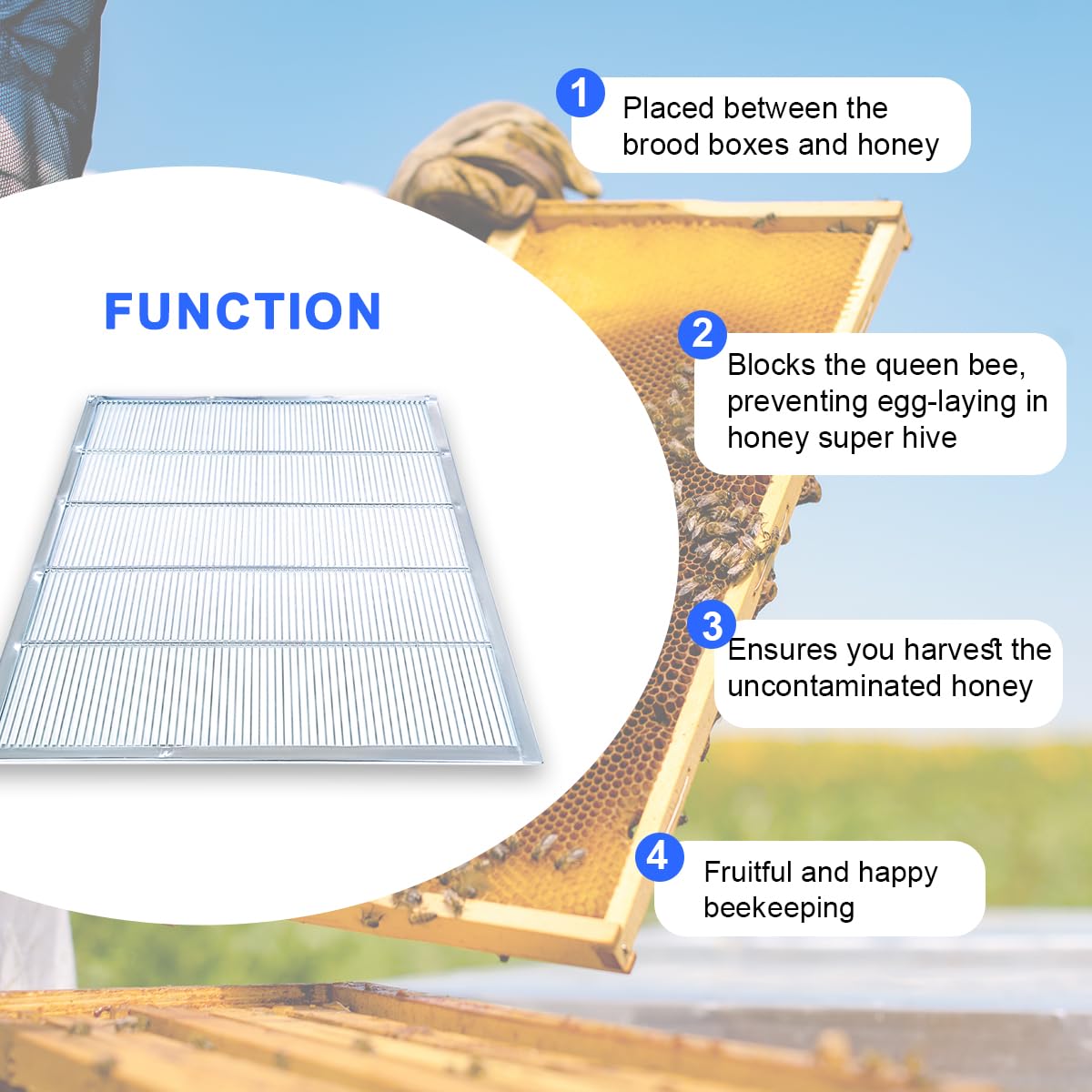 BEEXTM Metal construction emphasizes durability for busy apiaries