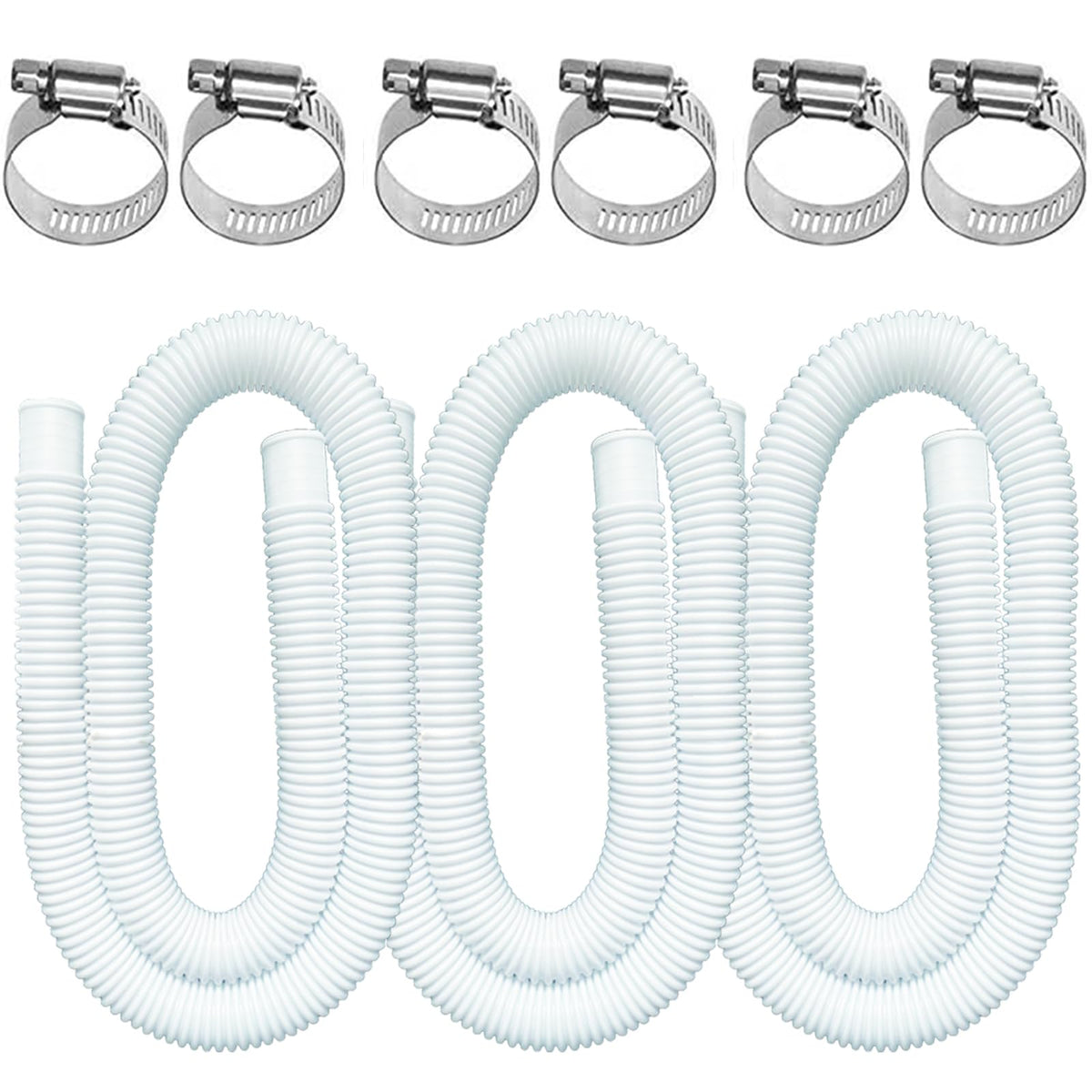BEFANS 3-pack pool hoses for above-ground pools ensure secure connections