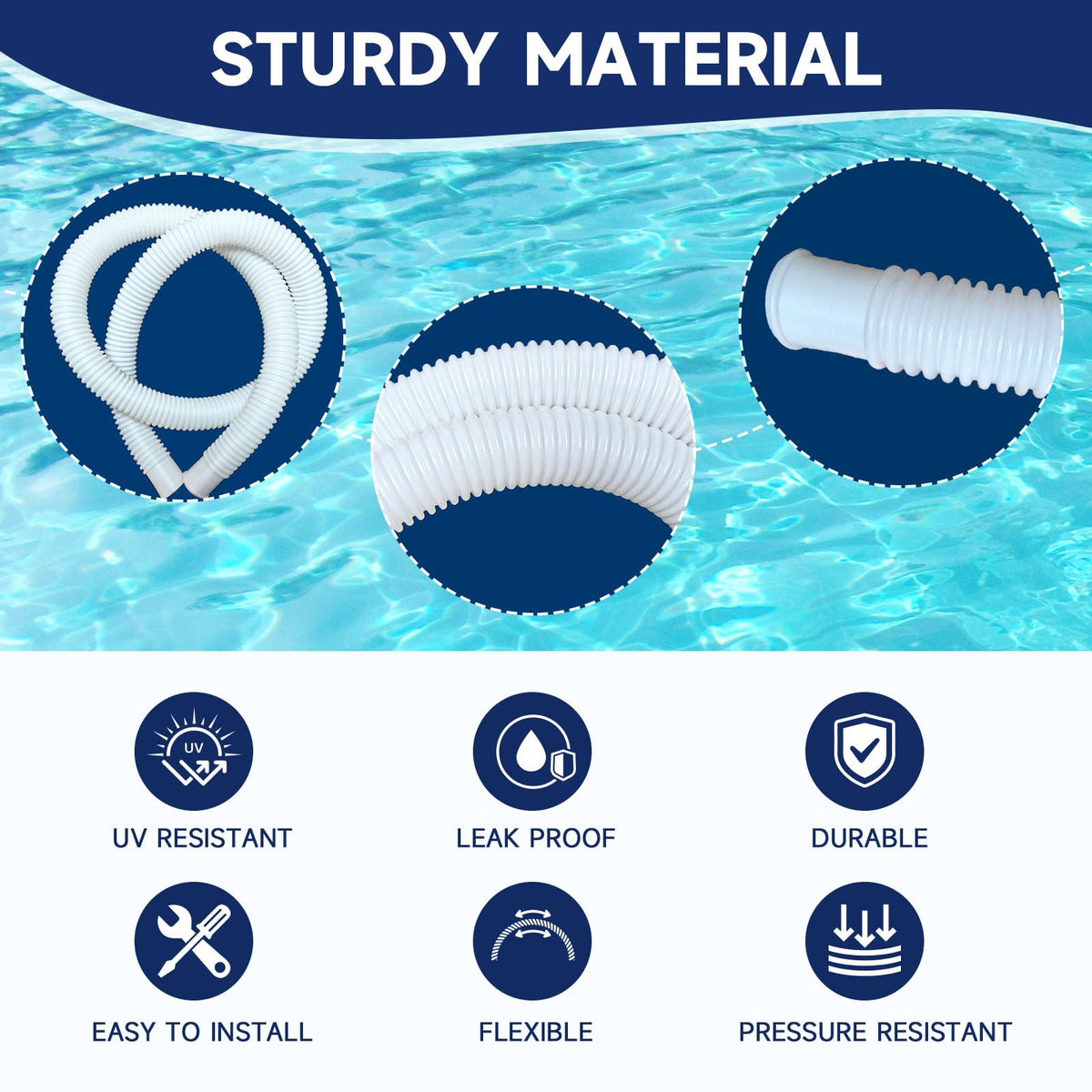 BEFANS durable polyethylene pool hose resists wear and leaks