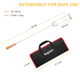 Begatter 4-pack camping skewers ideal for family gatherings around the fire.