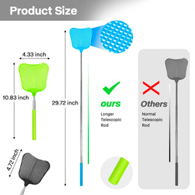 Three-pack Begonia fly swatters suit multiple rooms and quick swaps.