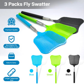 Begonia fly swatter with non-slip PVC handle ensures secure grip during use.