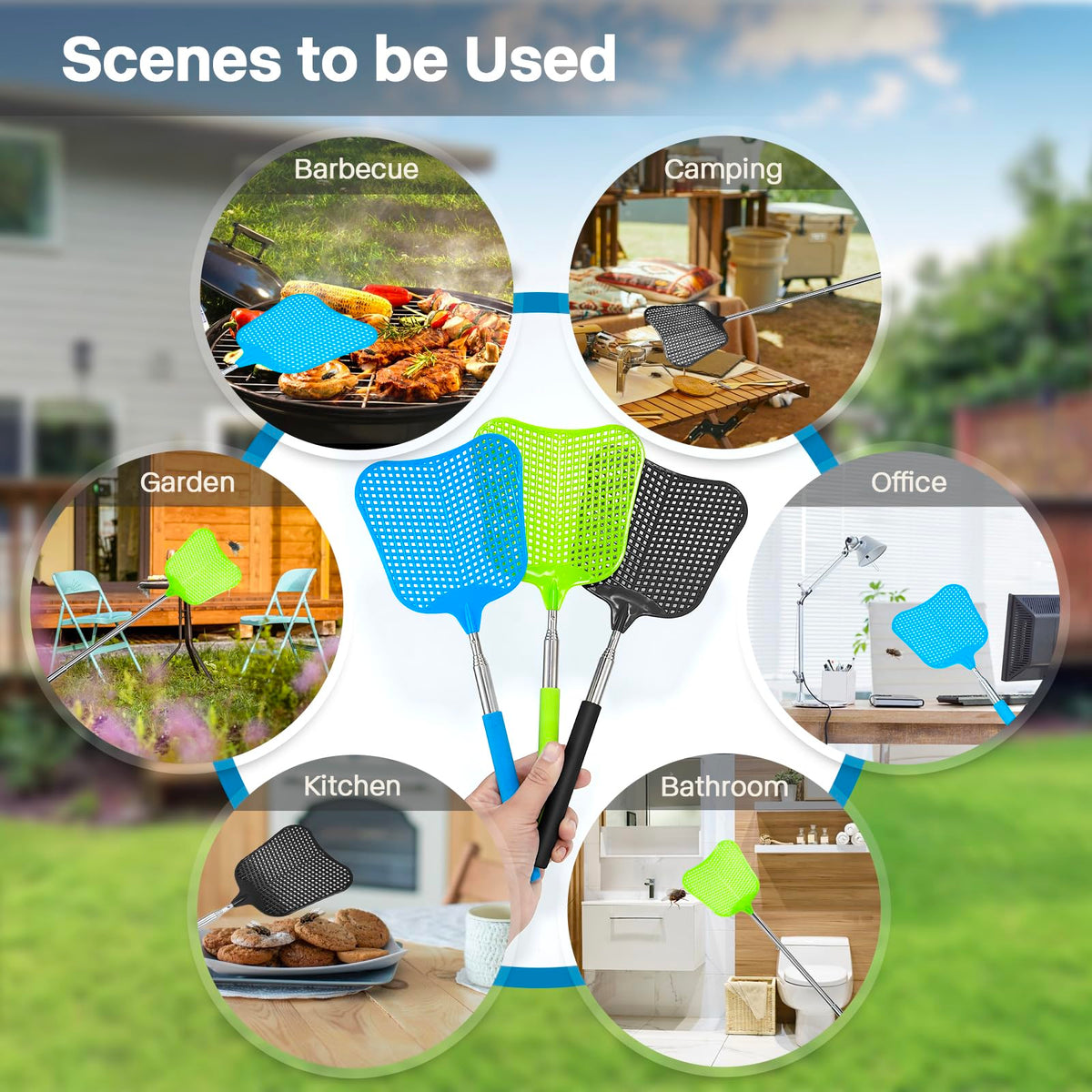 Safe, non-electric design makes Begonia swatter family-friendly for indoors.