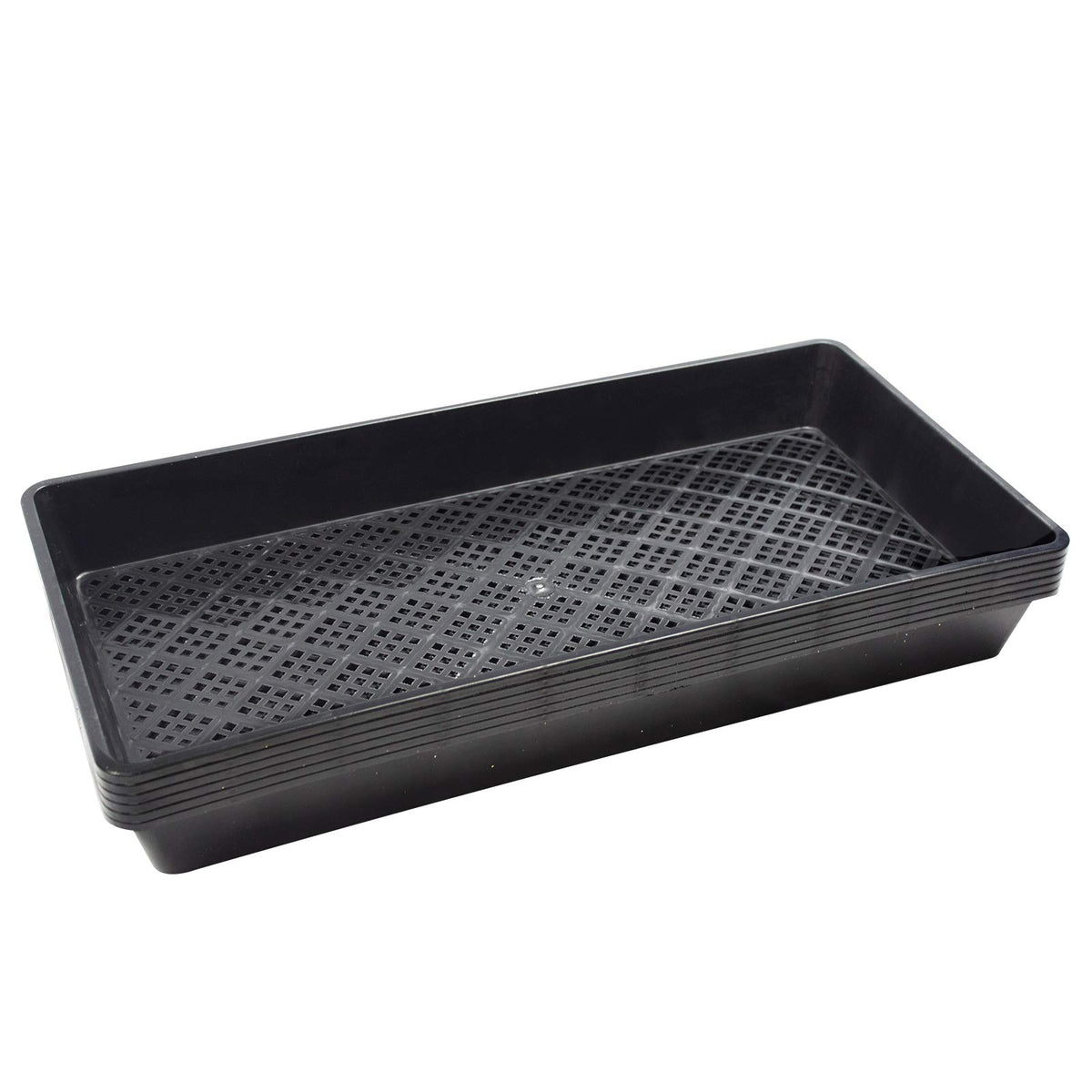 BeGrit 1020 tray with holes improves drainage for microgreens.