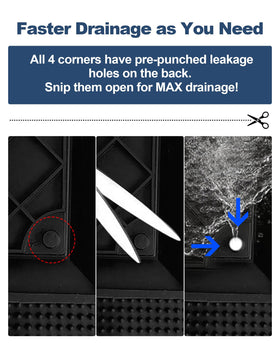 BEHERO beveled-edge rubber mat reduces trip hazards at the threshold.