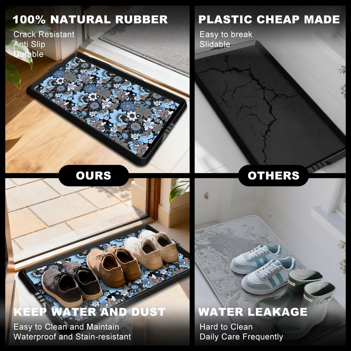 BEHERO decorative boot tray blends vintage charm with practical storage.