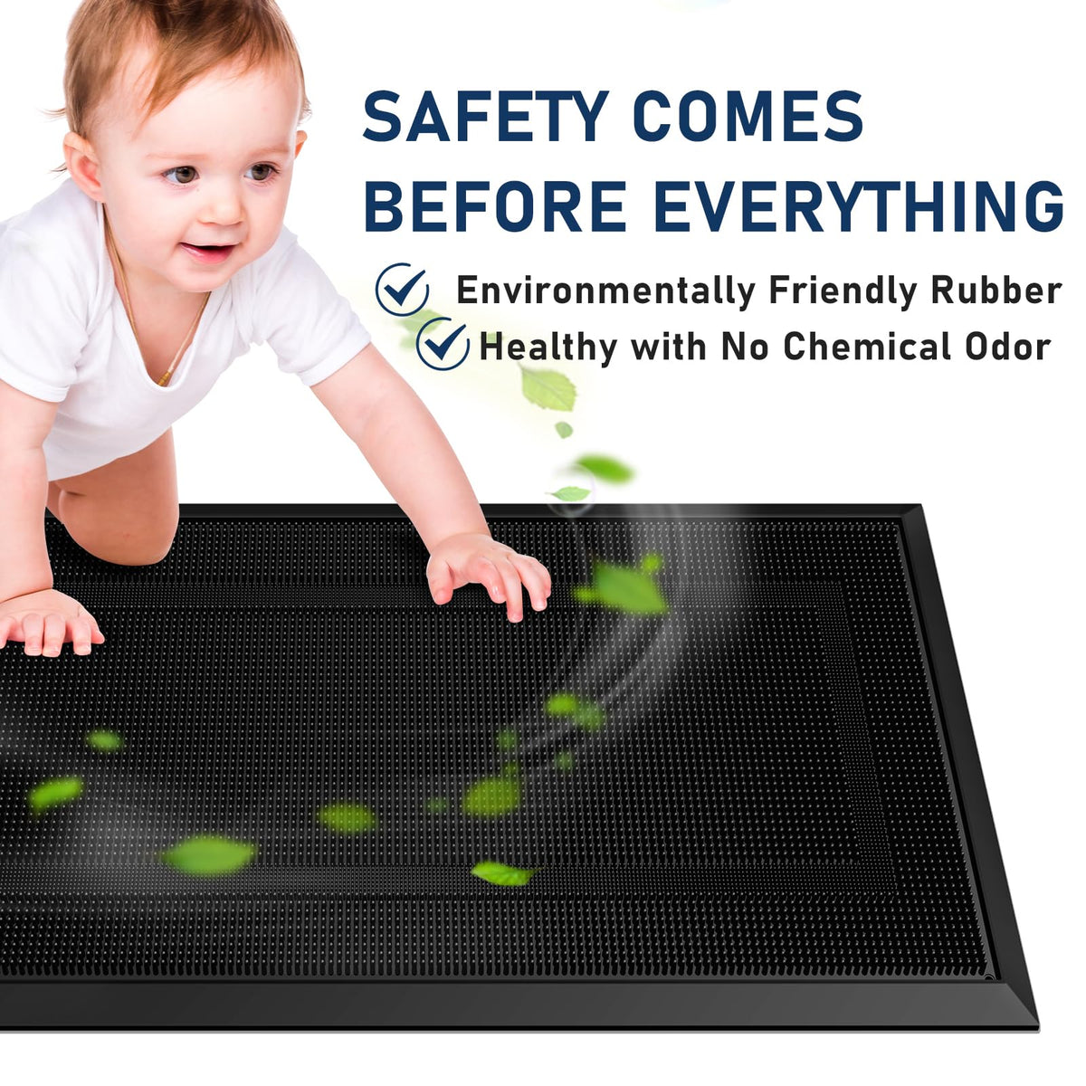 BEHERO dirt-trapping texture mat captures sand and leaves before entering.