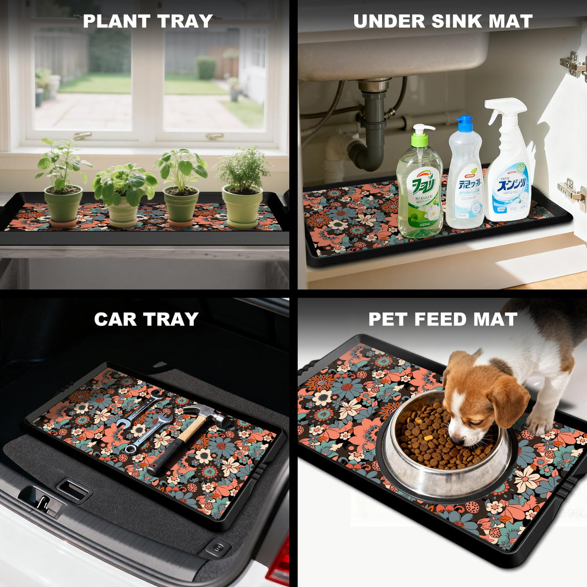 BEHERO easy-clean boot tray wipes clean quickly