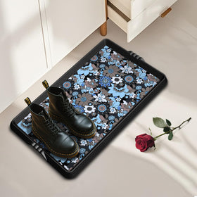 BEHERO Velvet Bloom boot tray shows floral pattern for stylish entryways and moisture containment.
