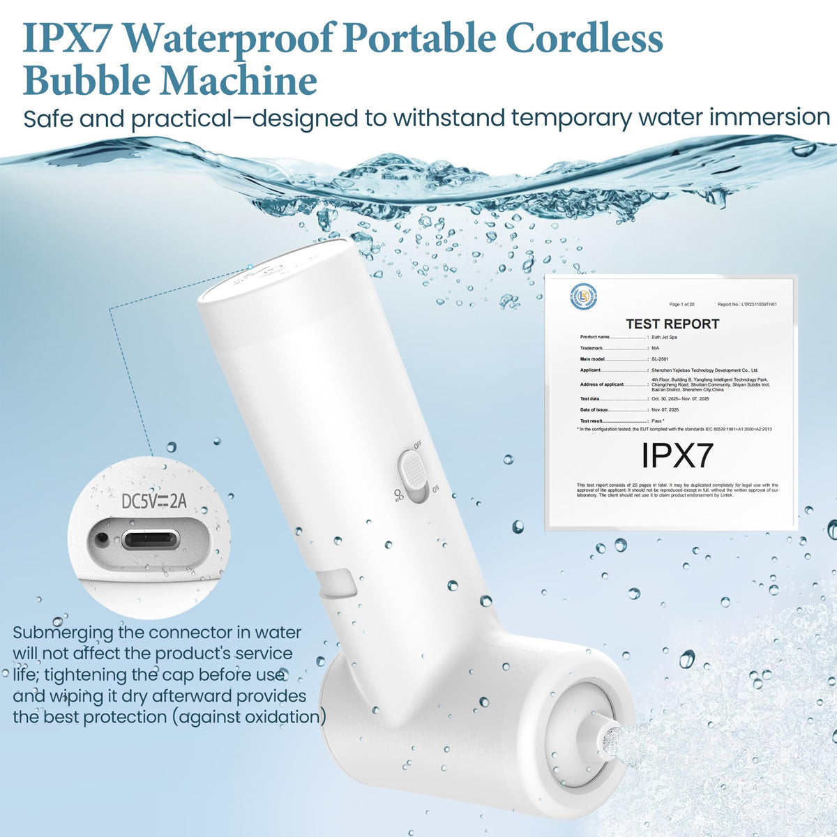 BeiliuDevise IPX7 waterproof design withstands frequent splashes