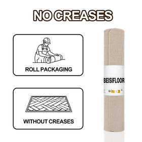 BEISIFLOOR beige mat suited for all-weather entryways and busy halls