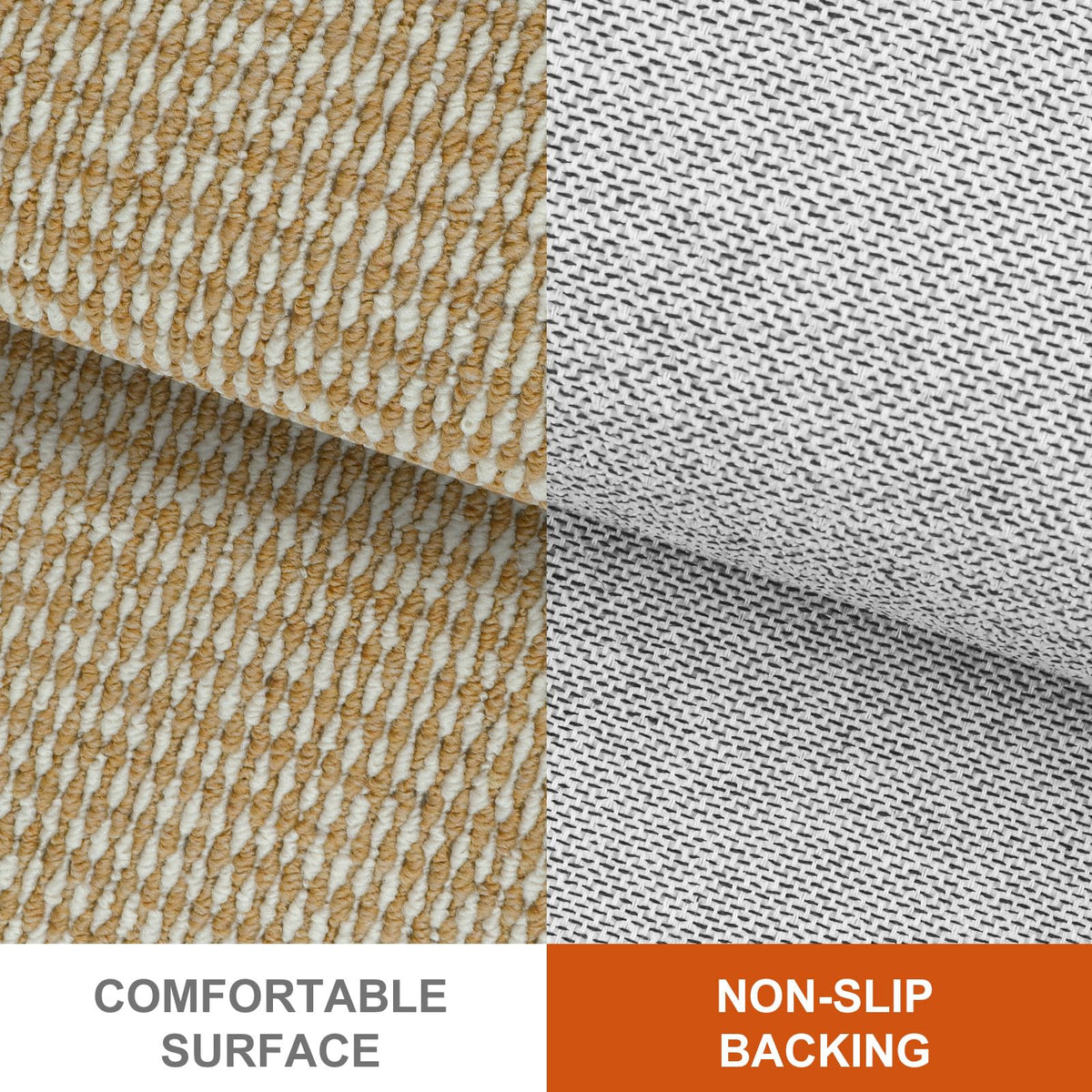 BEISIFLOOR Dirt Trapper mat with non-slip backing stays in place.
