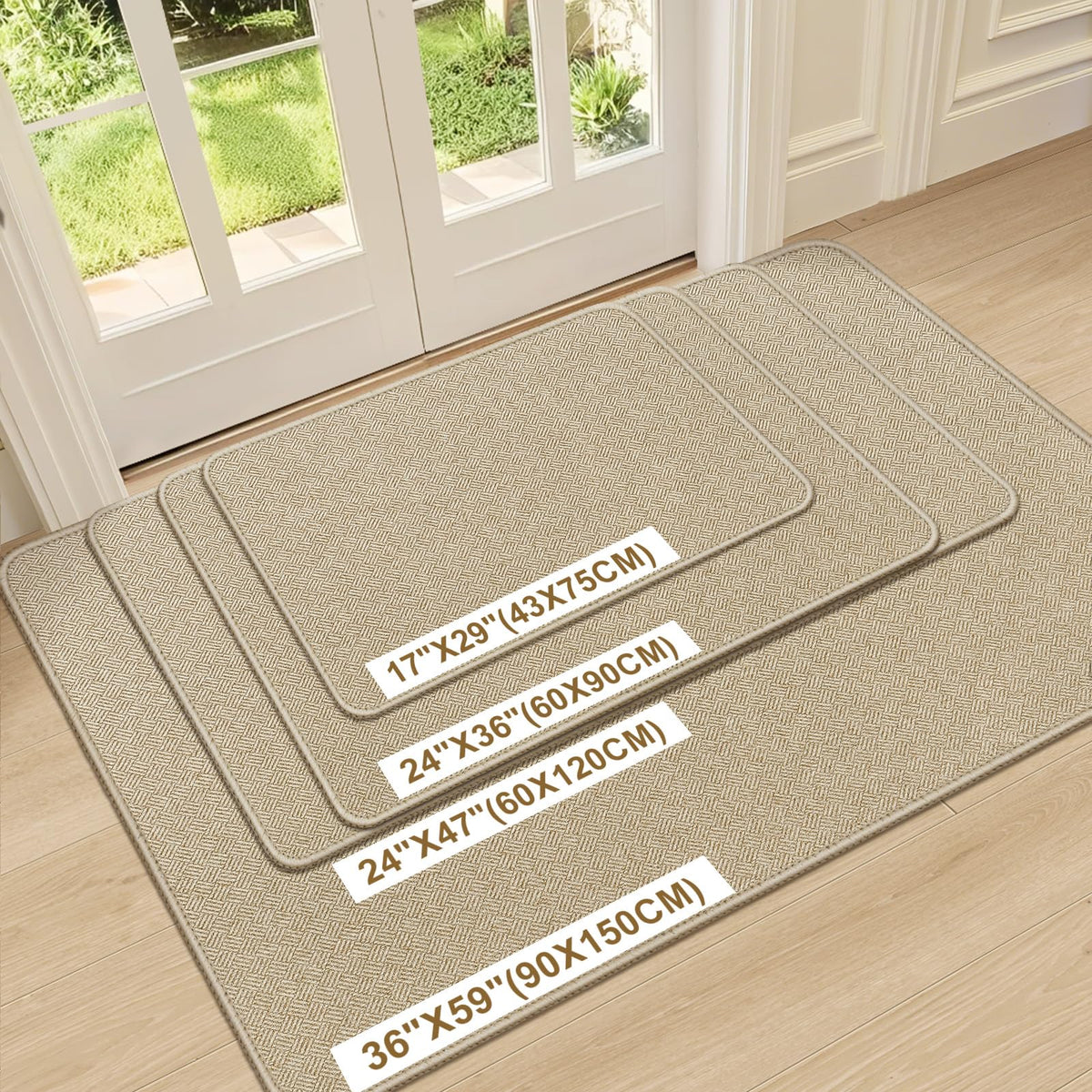BEISIFLOOR durable entryway rug for high-traffic zones like doors and kitchens.