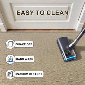 BEISIFLOOR easy-clean entry mat simplifies upkeep with vacuuming or washing.