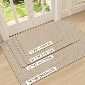 BEISIFLOOR indoor mat with non-slip rubber backing stays in place