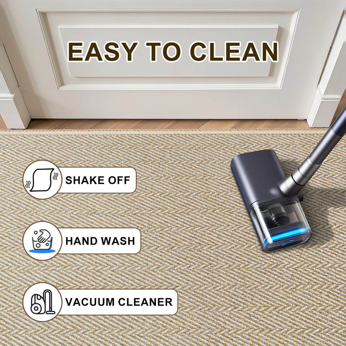 BEISIFLOOR indoor mat ships in rolls to prevent creases