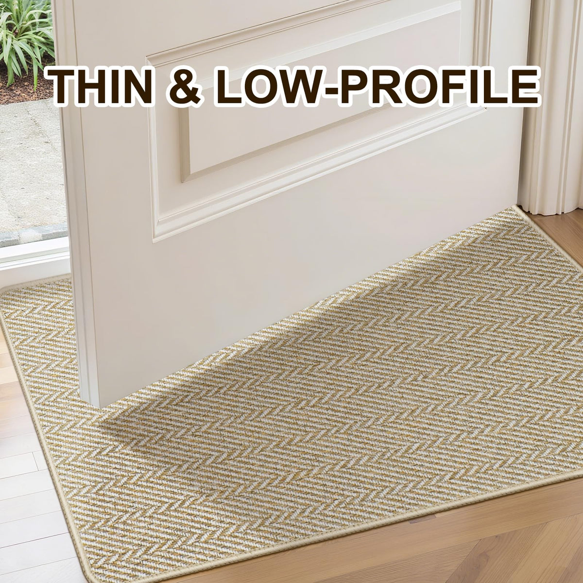 BEISIFLOOR thin doormat is easy to clean and quick to dry
