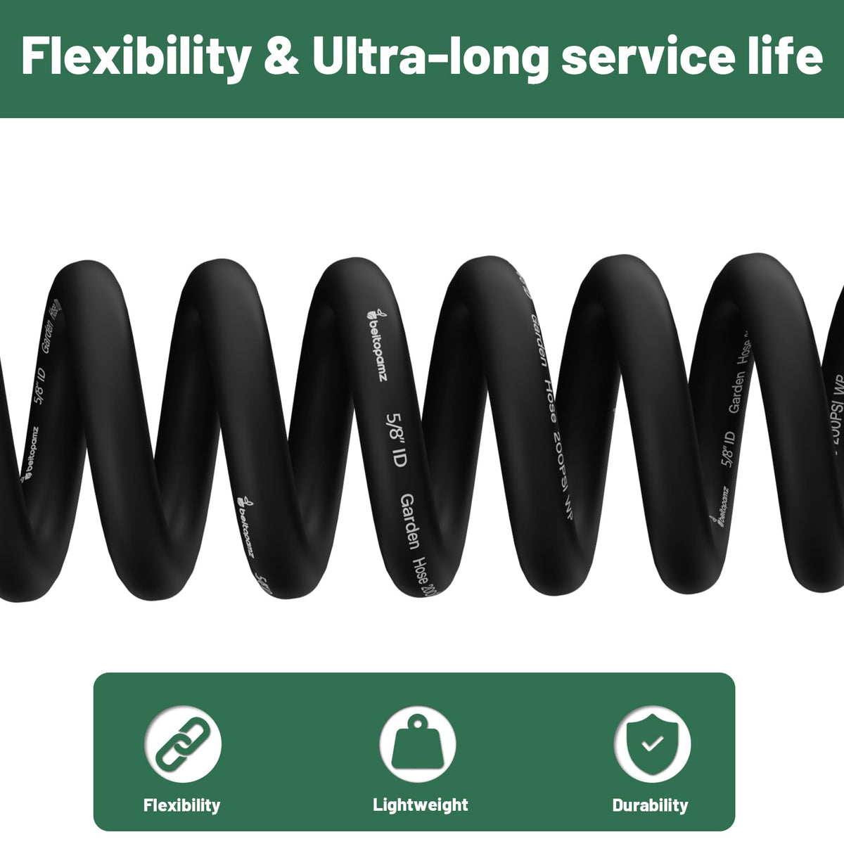 Beitopamz flexible NBR-PVC material close-up emphasizes durability and temperature tolerance.