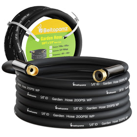 Beitopamz garden hose 50ft coiled, easy storage and quick access