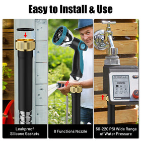 Beitopamz flexible hose easily rounds trees and corners