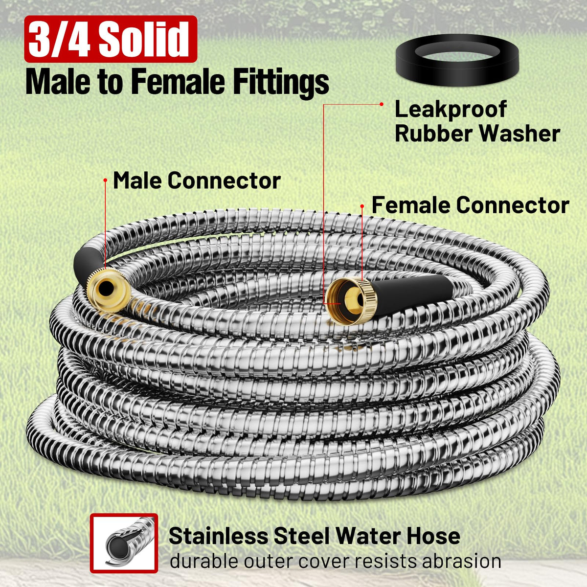 Beitopamz kink-free interlocking design prevents tangles during chores.