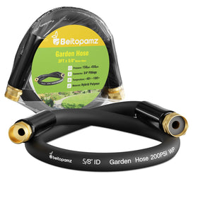 Beitopamz short hose 3ft close-up of brass fittings for durable connections.
