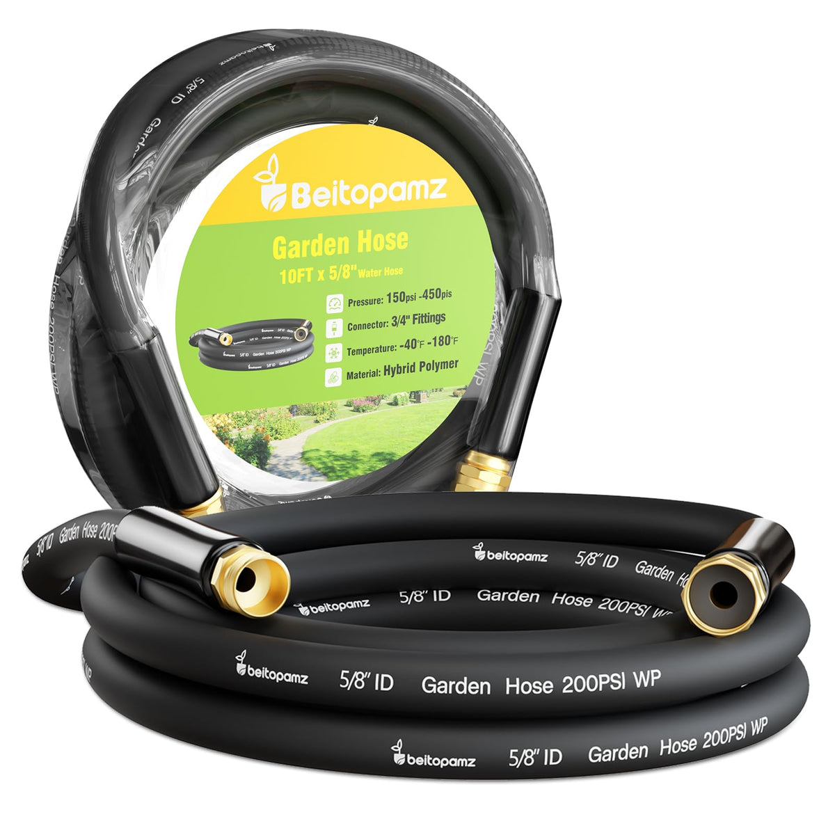 Beitopamz short hose 10 ft for compact storage and easy yard organization.