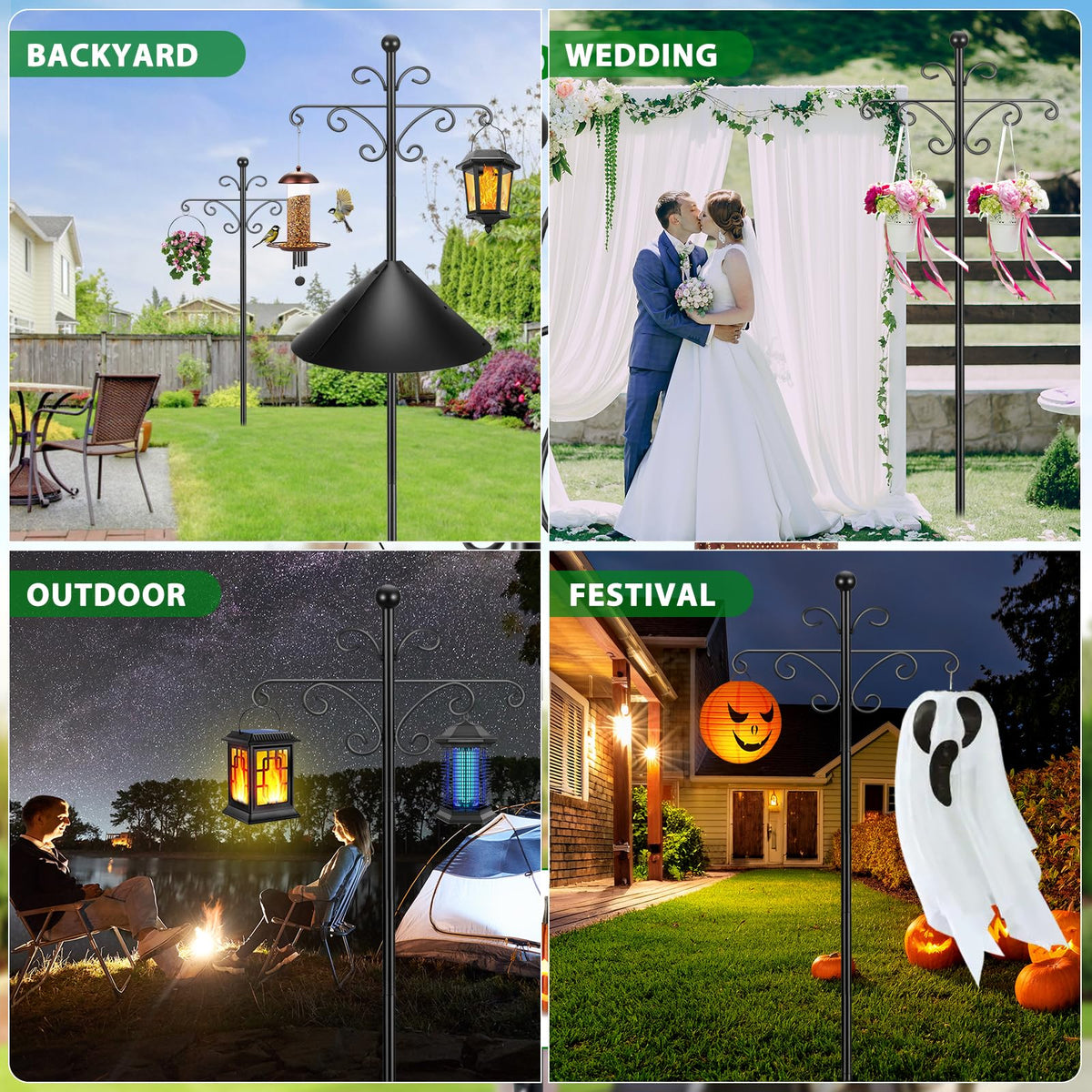 BEIUTAO height adjustable poles enable flexible outdoor arrangements.