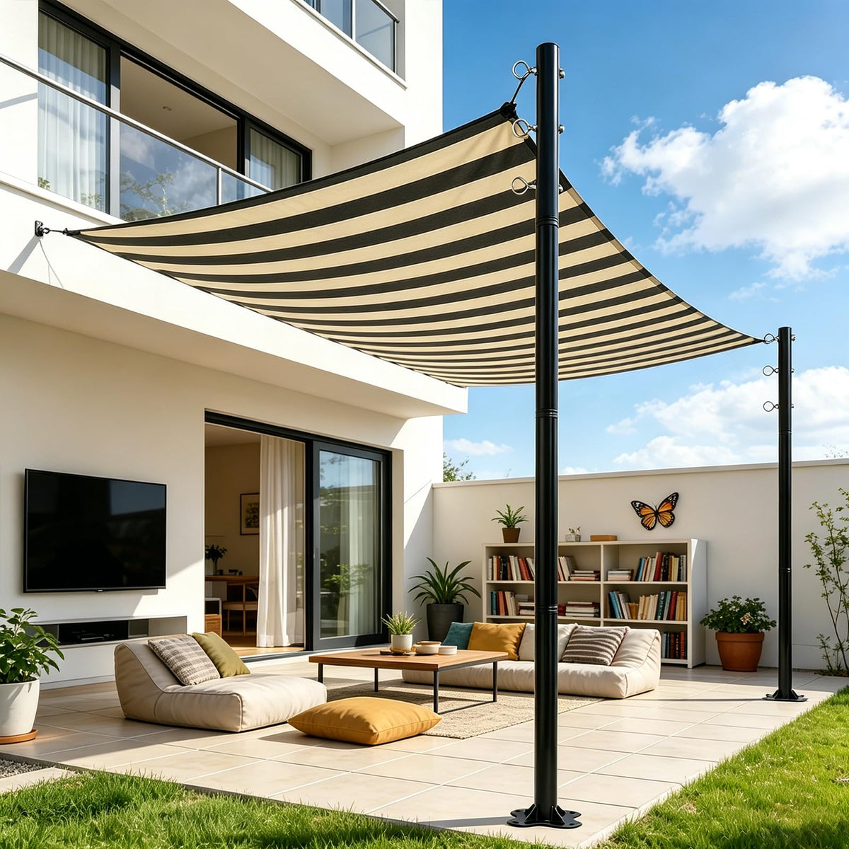 Beizelte 2-pack 12ft shade poles ready for easy patio shade setup.