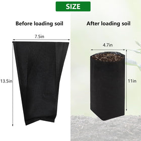 Belit nursery grow bags 13-5 inch top view emphasize breathable design for healthy roots.