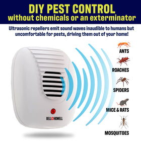 Bell+Howell ultrasonic pest repeller micro-size fits compact spaces
