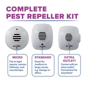 Bell+Howell ultrasonic pest repeller silent operation for living areas