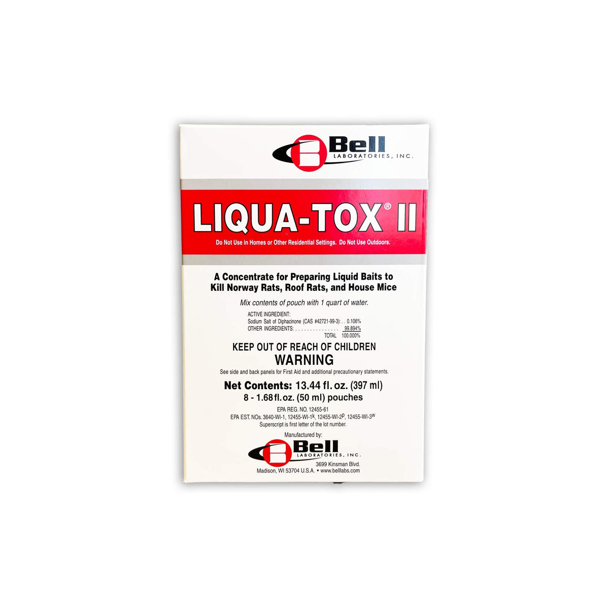 Bell Laboratories Liquatox eight pouches with 1.7 oz each, portable for busy days.