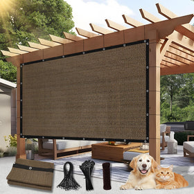 Belle Dura 90% outdoor sun shade cloth blocks UV and adds privacy for patios