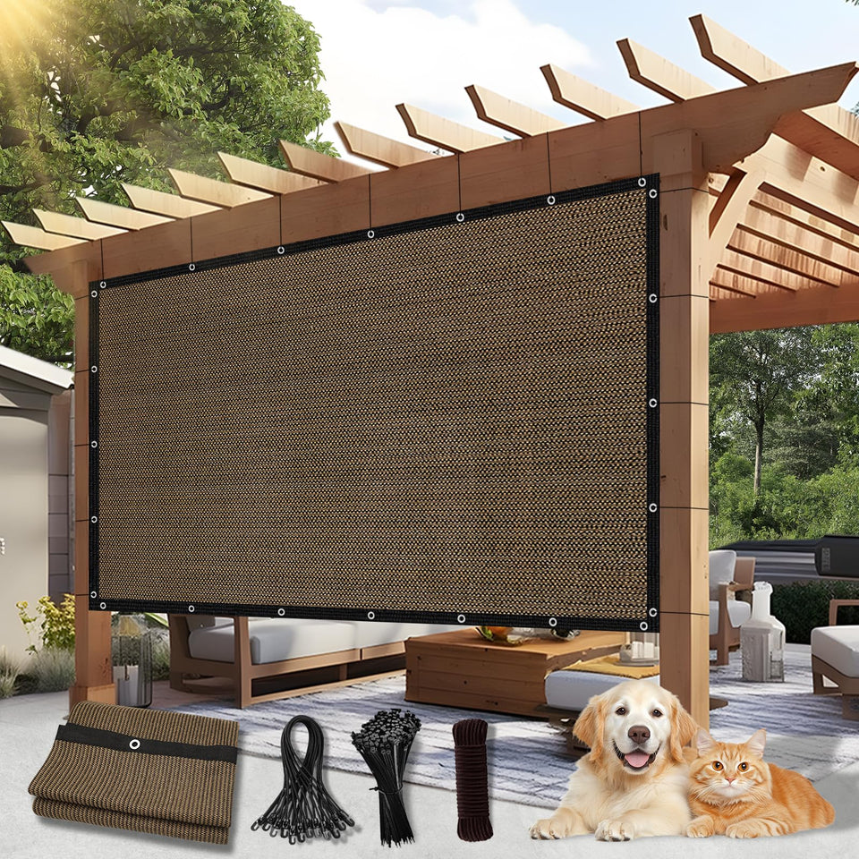 Belle Dura 90% outdoor sun shade cloth blocks UV and adds privacy for patios