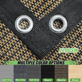 Belle Dura breathable 200 GSM shade fabric dries quickly after rain