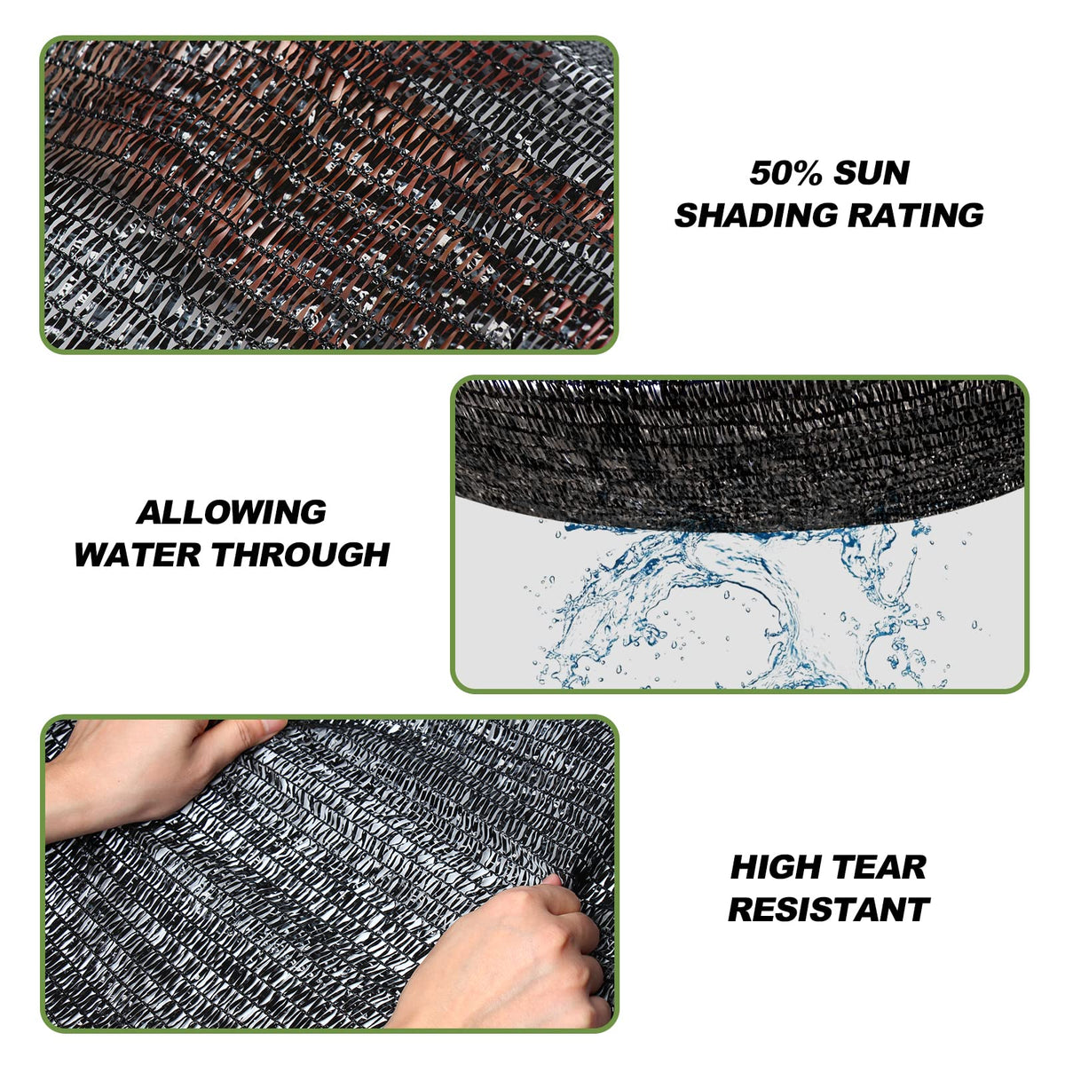 BELLEBILL 50% shade cloth shading a patio area outdoors