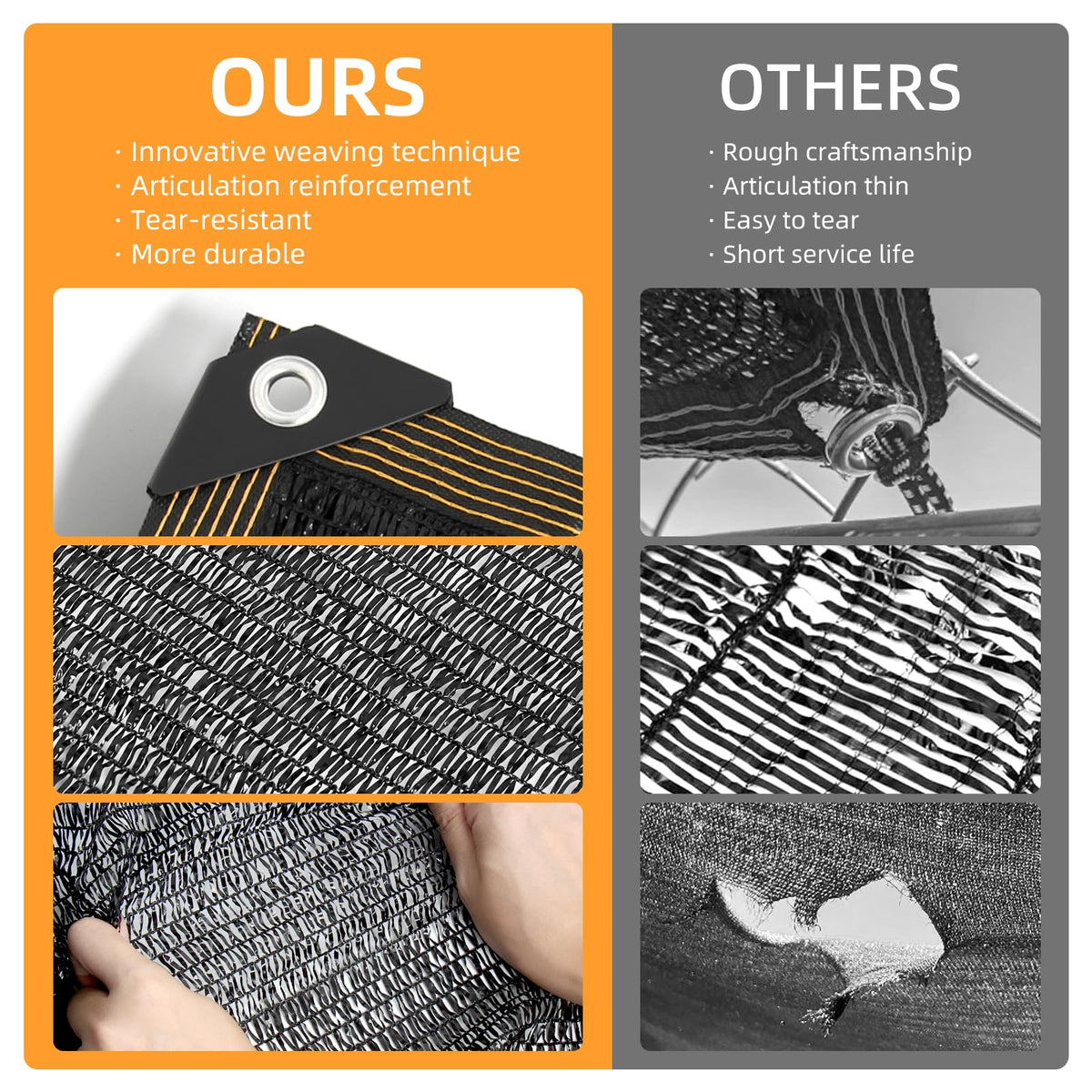 BELLEBILL shade cloth easy-install with simple ties for quick setup.