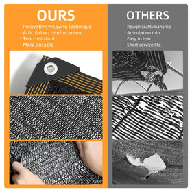 BELLEBILL shade cloth easy-install with simple ties for quick setup.