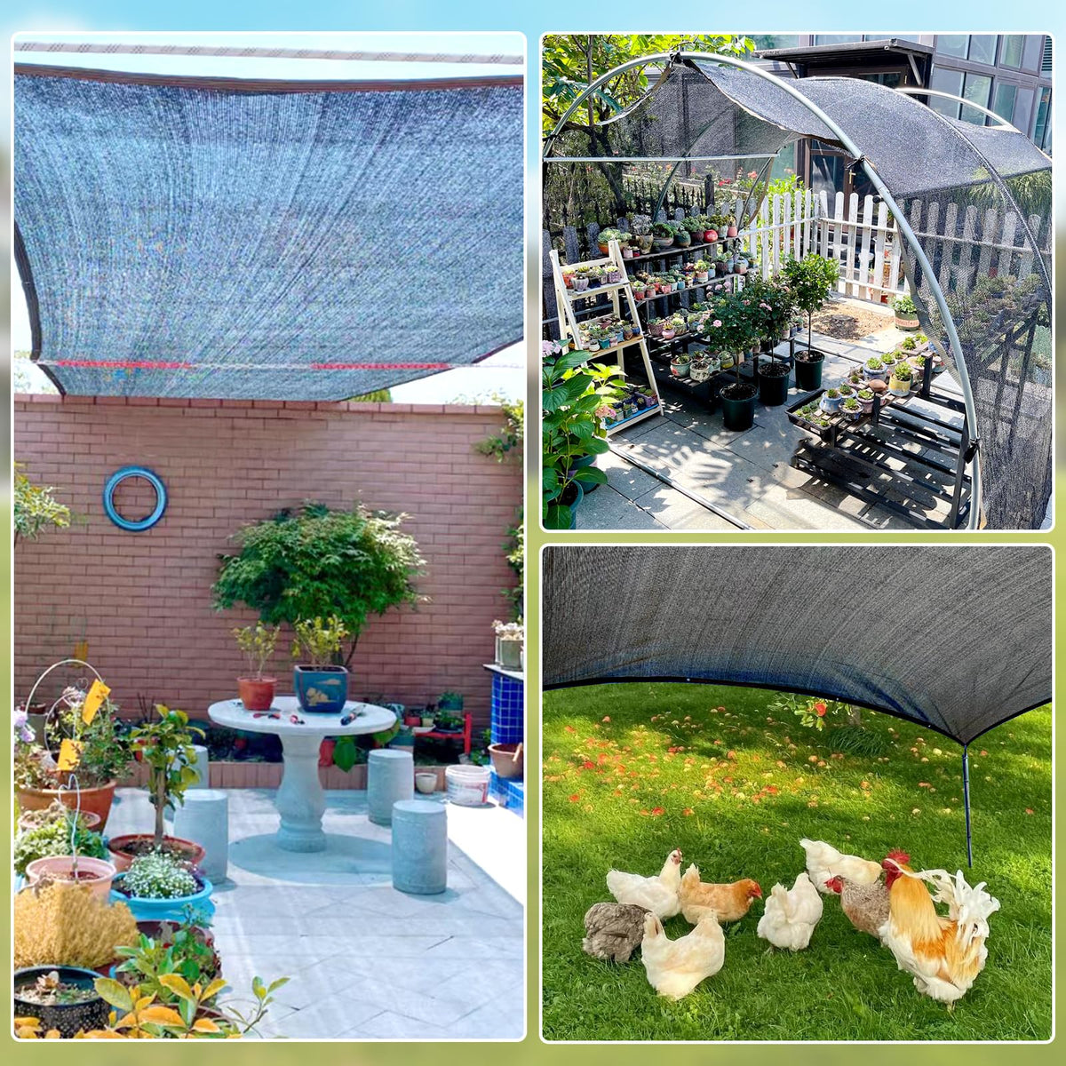 BELLEBILL shade cloth versatile for greenhouse, garden, and patio use.